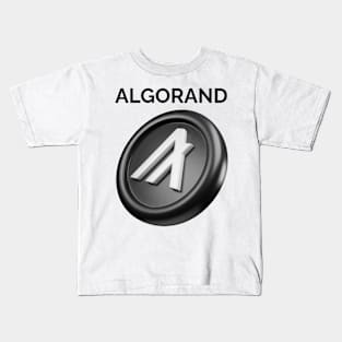 ALGHORAND 3d front view rendering cryptocurrency Kids T-Shirt